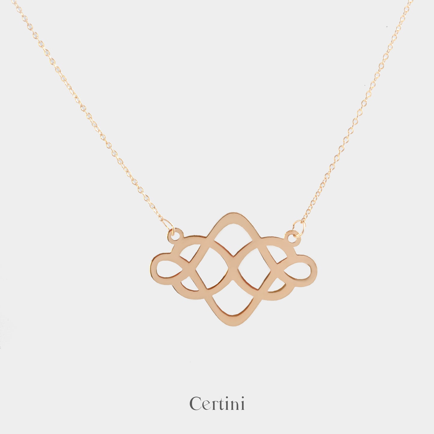 18k  Double Infinity Necklace