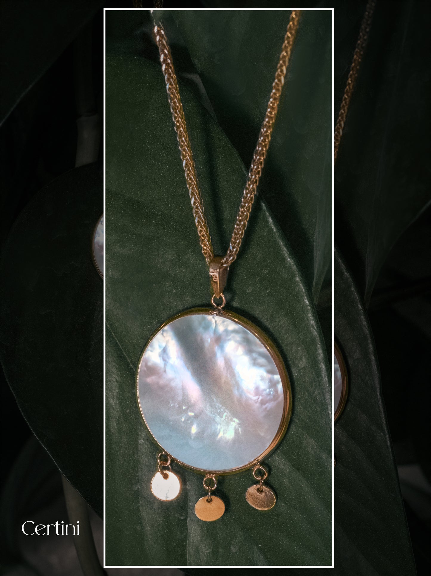 18k  Oceanic Radiance: Gold Shell Necklace